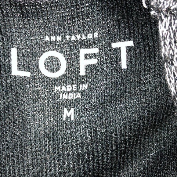 Ann Taylor LOFT medium grey open cozy cardigan - Picture 3 of 3